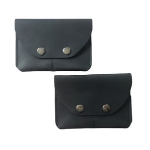 Full Grain Oil Tan Leather Black Wallet